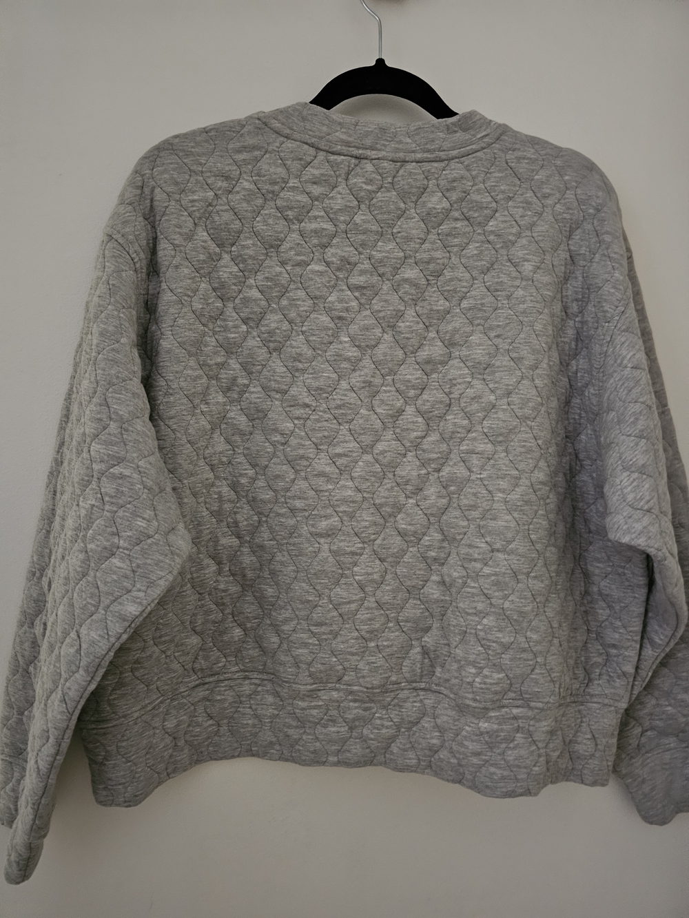 Zella By Nordstrom Grey Mirage Heather Quilted Pullover